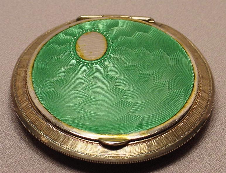 Antique Austrian Sterling Silver Enamel Compact/Box