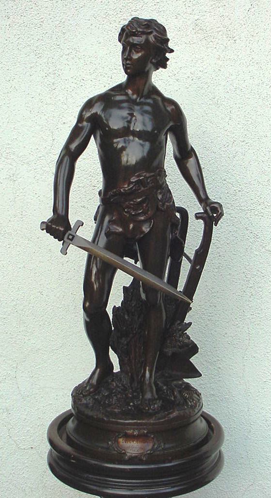 Superb Antique Male Bronze Sculpture by Gaudez