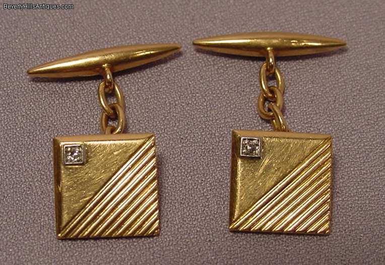 Antique Diamonds 18K Gold Cufflinks eBay